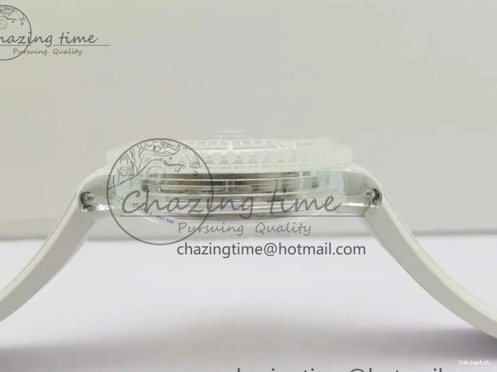 Dial Strap White Green Submariner on VR3135 3AF Transparent Best Phantomlab Edition Rubber 0217